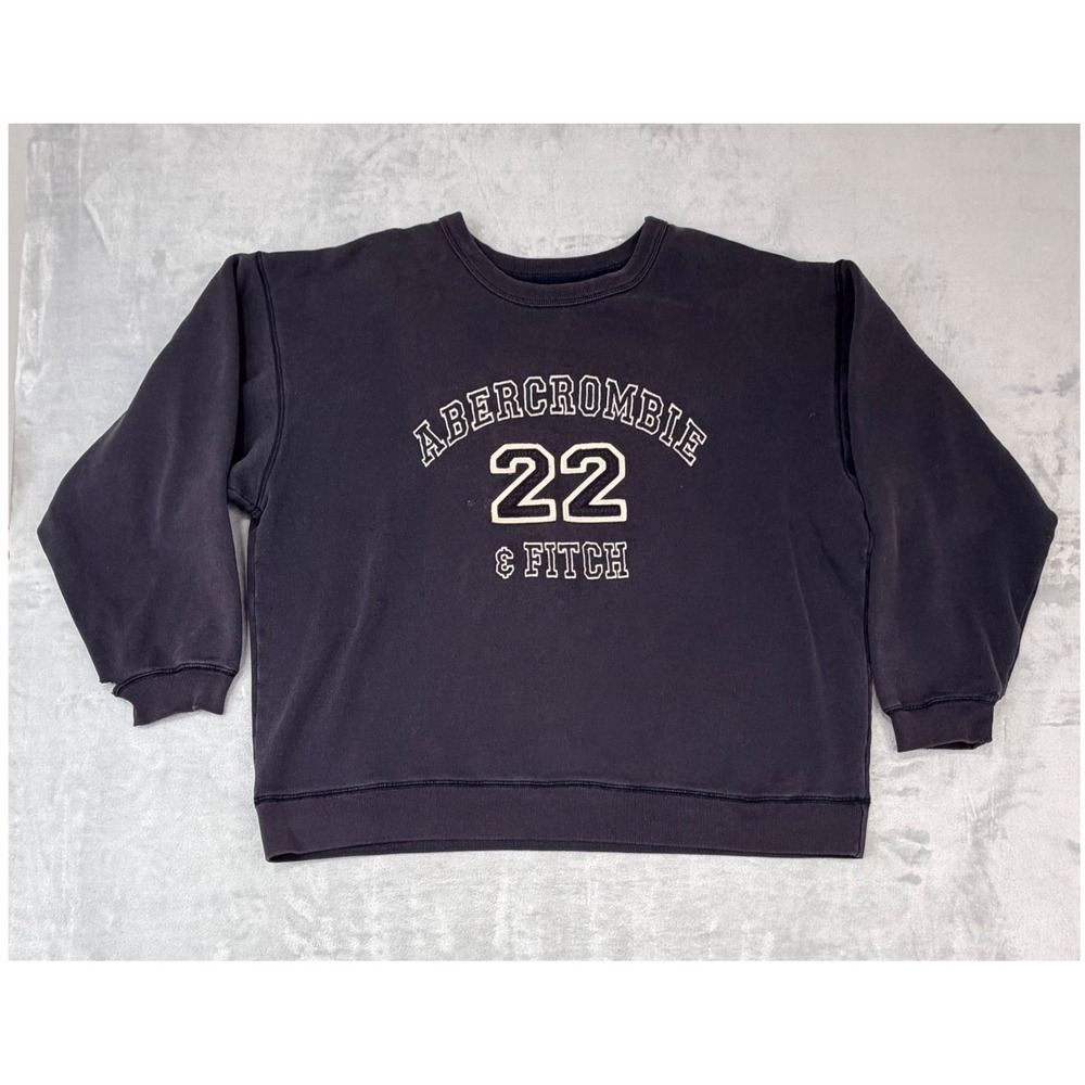 Abercrombie & Fitch Performance Mens Y2K Sweatshirt Size XL Blue